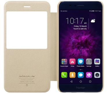 Nillkin New Sparkle S-View Book Case - Huawei Honor 8 Pro - Goud Goud