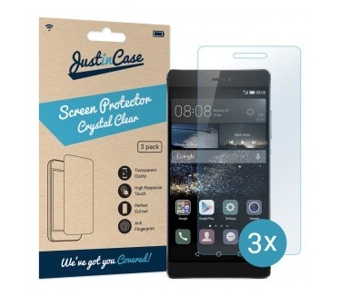 Just in Case Screen Protector Huawei P8- 3 stuks - Crystal Clear