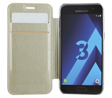 Guess IriDescent Book Case - Samsung Galaxy A3 (2017) - Goud Goud
