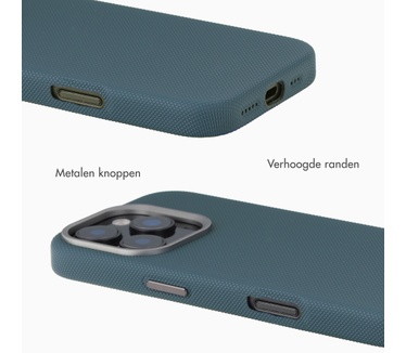 Accezz Mesh Backcover met MagSafe voor de Apple iPhone 16 Pro - Donkerblauw
