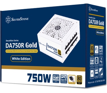 Silverstone DA750R Gold (12V-2x6) Wit