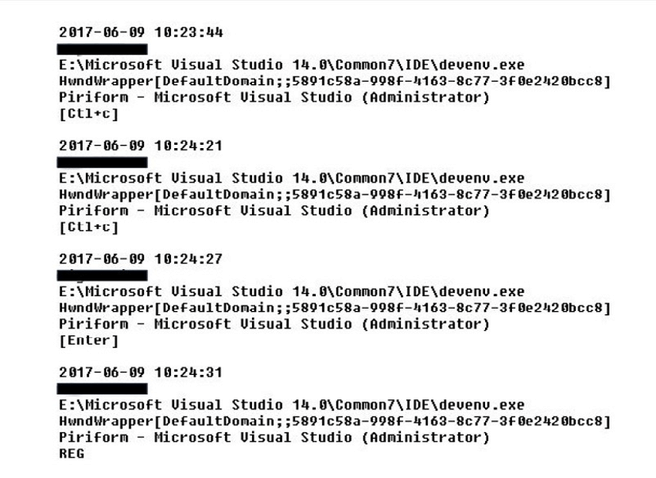 Piriform keystrokes