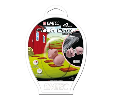 Emtec Farm - Pig 4GB Roze