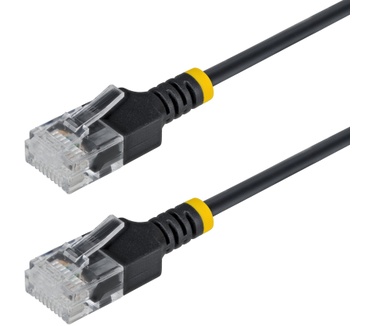 Startech.com 80cm Ultra Dunne CAT6a Netwerkkabel, Zwart, Snagless, UTP, 34AWG Pure Koperdraad, Dunne RJ45 Patchkabel, Fluke Channel Getest