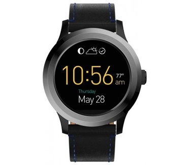 qMust Lederen armband voor Fossil Q Founder 2.0 - Black