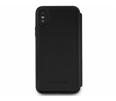 Mercedes-Benz Originele Pattern II Folio Bookcase voor de iPhone X - Zwart  Zwart