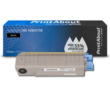 PrintAbout Huismerk OKI 43865708 Toner Zwart