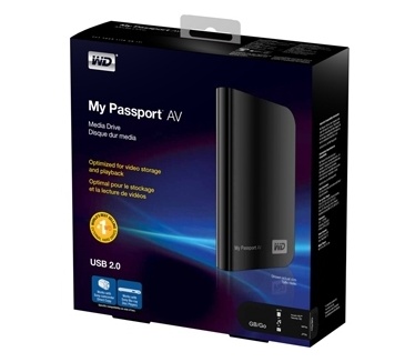 WD My Passport AV  320GB Zwart