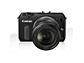 Canon EOS M + EF-M 18-55 f/3.5-5.6 IS STM + Speedlite 90EX Zwart