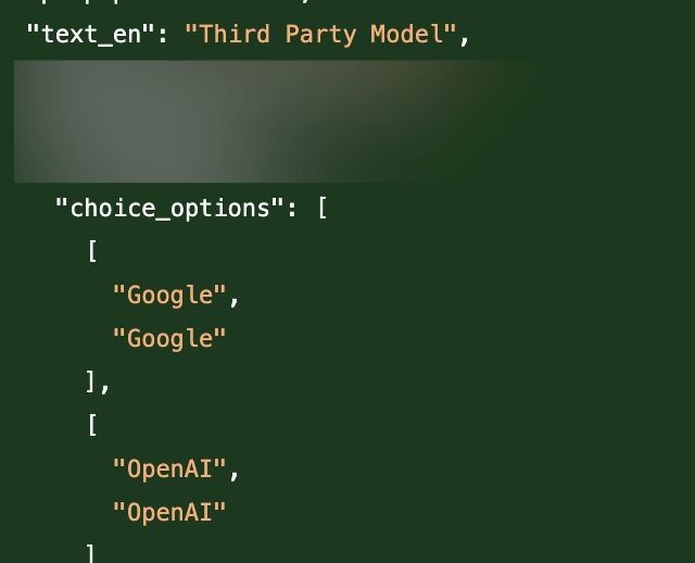 Code uit backend Apple. Bron: X-gebruiker aaronp613.