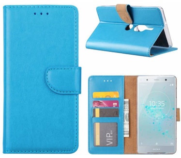 Luxe Lederen Bookcase hoesje voor de Sony Xperia XZ2 Premium - Blauw (Sony Xperia XZ2 Premium) Blauw