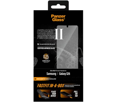PanzerGlass PanzerGlass® Ceramic Screen Protector Samsung Galaxy S26 | Ultra-Wide Fit w. FASTFIT IN-A-BOX