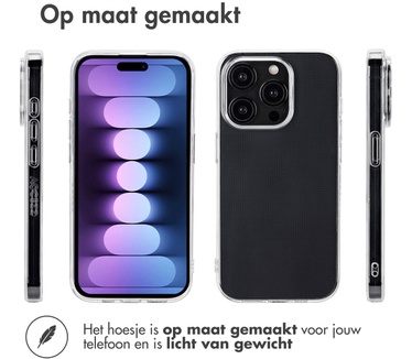 Accezz 100% Recycled Clear Backcover iPhone 15 Pro - Transparant
