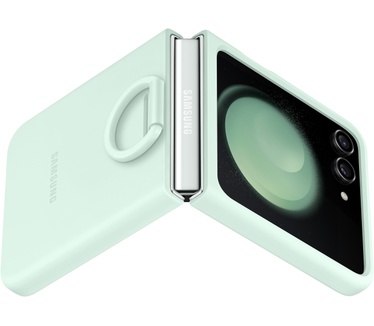 Samsung Galaxy Z Flip5 Silicone Case with Ring Groen