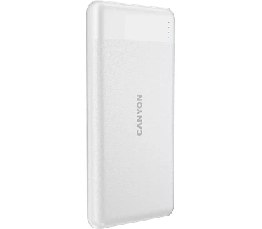 Canyon PB-109. Capaciteit van de accu/batterij: 10000 mAh, Snelle oplaadtechnologie: Quick Charge 3.0. USB Type-A-uitvoerpoorten: 1, Aantal USB-Type-C-poorten: 1. Totale uitgangsvermogen: 20 W. Kleur van het product: Wit