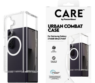 PanzerGlass CARE™ by PanzerGlass® Urban Combat Case Transparent w. White Qi Samsung Galaxy Fold8 Ultra | Fold7
