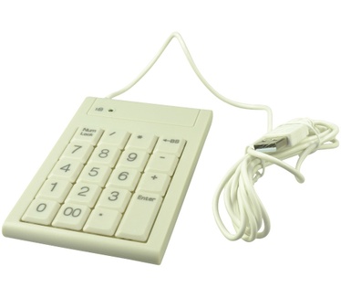 2-Power Basic USB White Numeric keypad