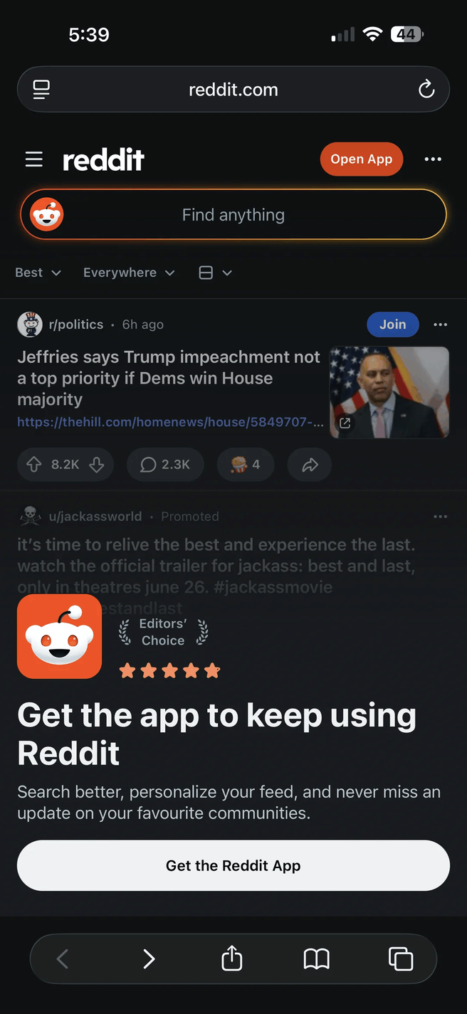 Reddit app