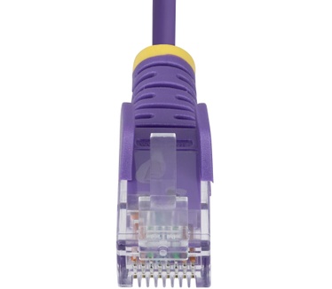 Startech.com 50cm Dunne CAT6 Ethernet Kabel, Paars, Snagless, 100W PoE, UTP, LSZH, 28AWG Pure Koperdraad, Slim RJ45 Netwerk Patchkabel met Trekontlasting, Fluke Getest