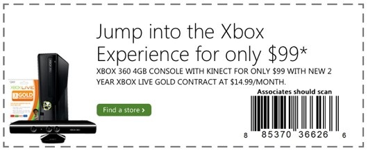 Xbox 360 voor 99 dollar