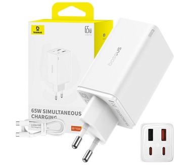 Baseus GaN6 Pro 65W - Wit