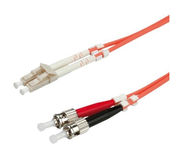 Roline FO cable 62.5/125µm, LC/ST, Orange, 2m Oranje