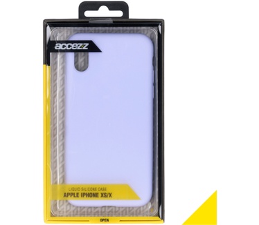 Accezz Liquid Silicone Backcover iPhone Xs / X - Paars