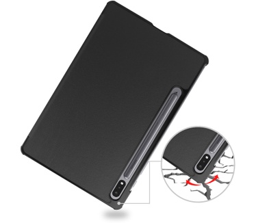 Accezz Trifold Bookcase Samsung Galaxy Tab S8 / S7 - Zwart