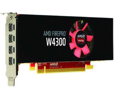 Sapphire AMD FirePro W4300 4096MB,PCI-E 3.0,4xmini DP