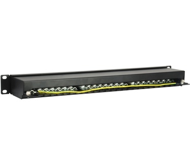 Equip 24-Port Cat.5e Shielded Patch Panel, Black