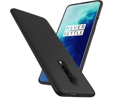 qMust OnePlus 7T Pro Texture TPU Case - Zwart