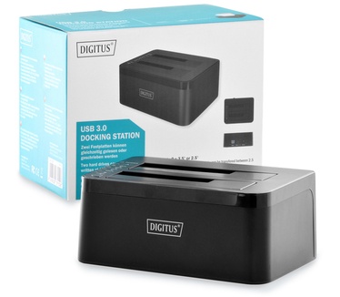 Digitus USB3.0 naar Dual SATA (6G) Zwart