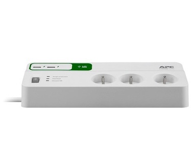 APC Essential SurgeArrest 6 outlets with 5V, 2.4A 2 port USB charger, 230V France