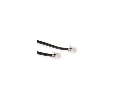 Advanced Cable Technology Modulaire telefonie kabel RJ-12 - RJ-12 zwart