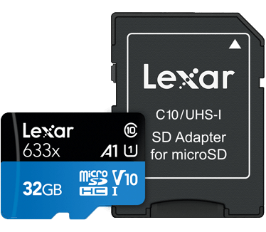 Lexar High Performance 633x MicroSDHC 32GB + SD-adapter