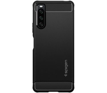 Spigen Sony Xperia 10 IV Rugged Armor TPU Back Cover Zwart
