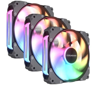 Cougar Apolar 120 ARGB, 3-pack, Zwart, 120mm