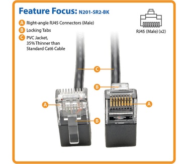 Tripp-Lite N201-SR2-BK