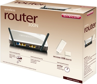 Sitecom  WL-575 Wireless Router 300N + USB Adapter