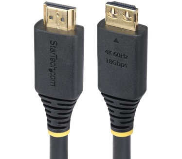 Startech.com 4,5m High Speed HDMI Kabel met Grip Connectors, 4K 60Hz/1440p 144Hz, HDR10/HDCP 2.2/ARC, 18Gbps, UHD HDMI 2.0 Kabel voor TV/Monitor/Display, TPE Mantel