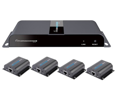 Techly HDMI 1x4 Extender Splitter over CAT6/6a/7 50m with IR pass-back