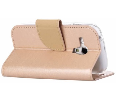 Luxe Lederen Bookcase hoesje voor de Samsung Galaxy S3 Mini - Goud (Samsung Galaxy S3 Mini) Goud