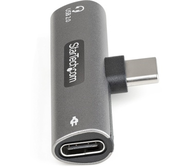 Startech.com USB-C Audio & Oplaadadapter - USB-C Audio Adapter met USB-C Koptelefoon/Headset Poort en 60W USB Type-C Power Delivery Pass-through - Voor USB-C Telefoon/Tablet/Laptop
