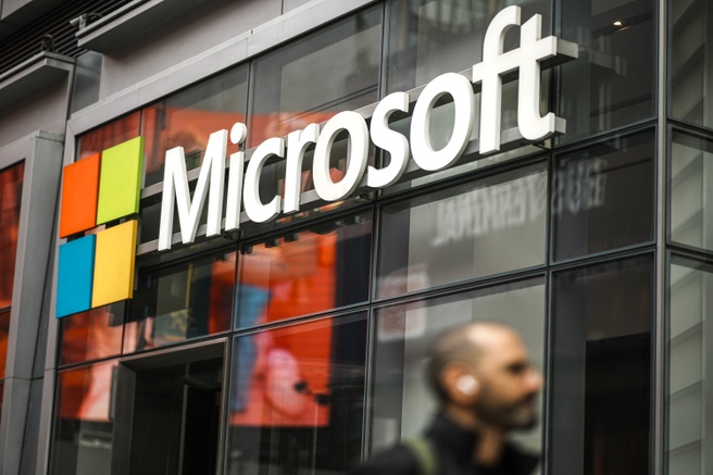 Microsoft stock. Bron: Zamek/VIEWpress/Getty Images