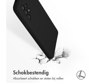 Accezz Liquid Silicone Backcover Samsung Galaxy A52(s) (5G/4G) - Zwart (Galaxy A52 (4G), Galaxy A52s, Galaxy A52 (5G)) Zwart