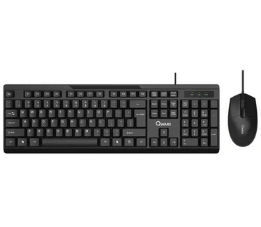 Qware Wired Dekstop Combo Hamilton Zwart