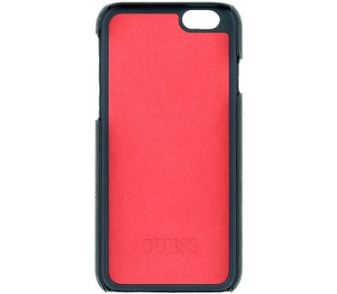 Guess Saffiano Hard Case voor Apple iPhone 6(S) 4,7" - Zwart Zwart