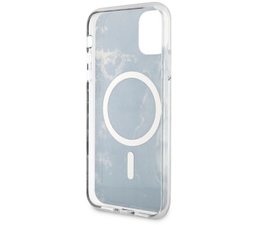 Guess Golden Marble MagSafe Back Case - iPhone 11 (6.1") - Zwart Zwart