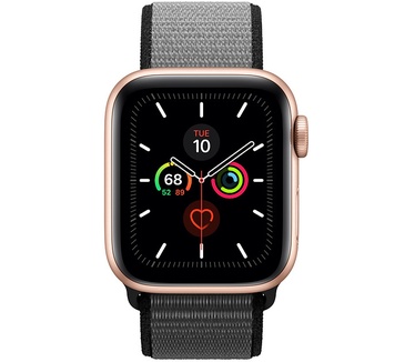 Apple Watch Series 5 (40mm) aluminium, geweven sportbandje Goud (Grijs)