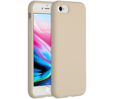 Accezz Liquid Silicone Backcover iPhone SE (2022 / 2020) / 8 / 7 - Stone
